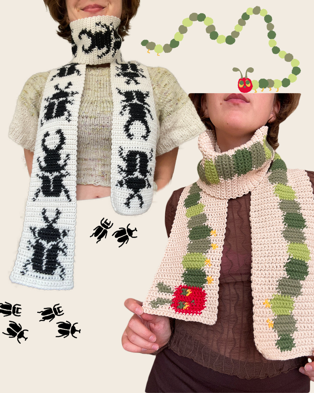 Haakpatroon combipakket ✧ Insectensjaals