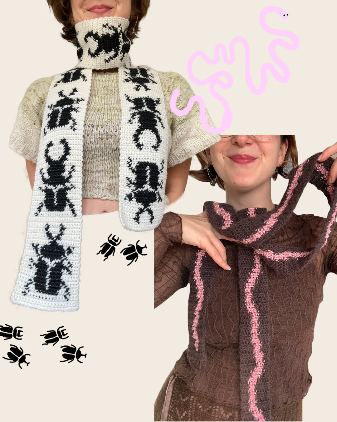 Haakpatroon combipakket ✧ Insectensjaals