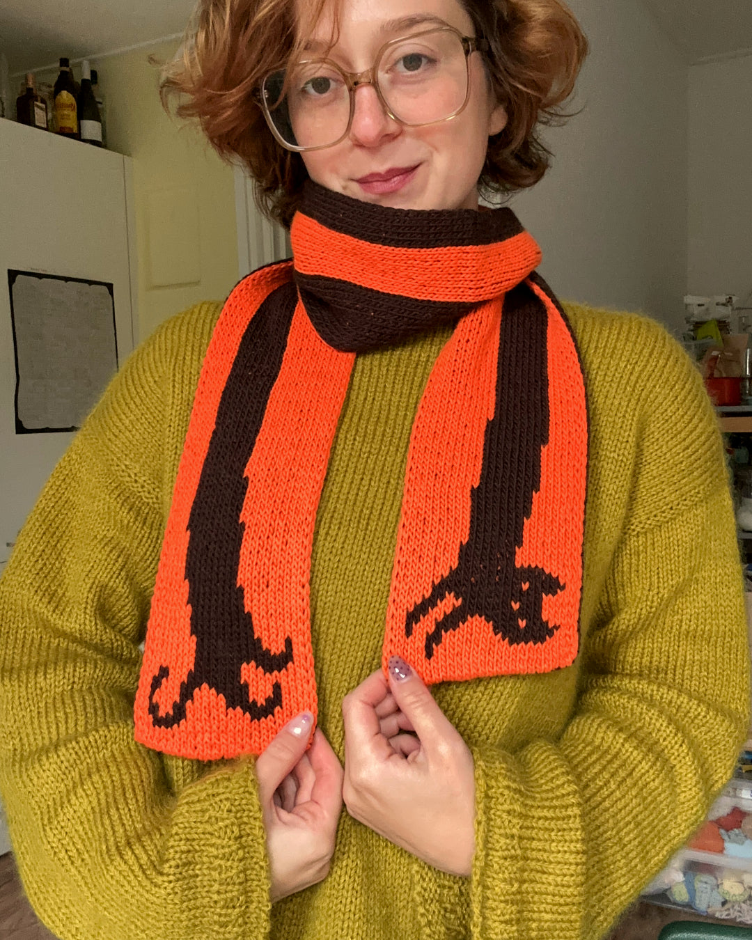 Scarf knitting pattern ✧ Kitty Cat