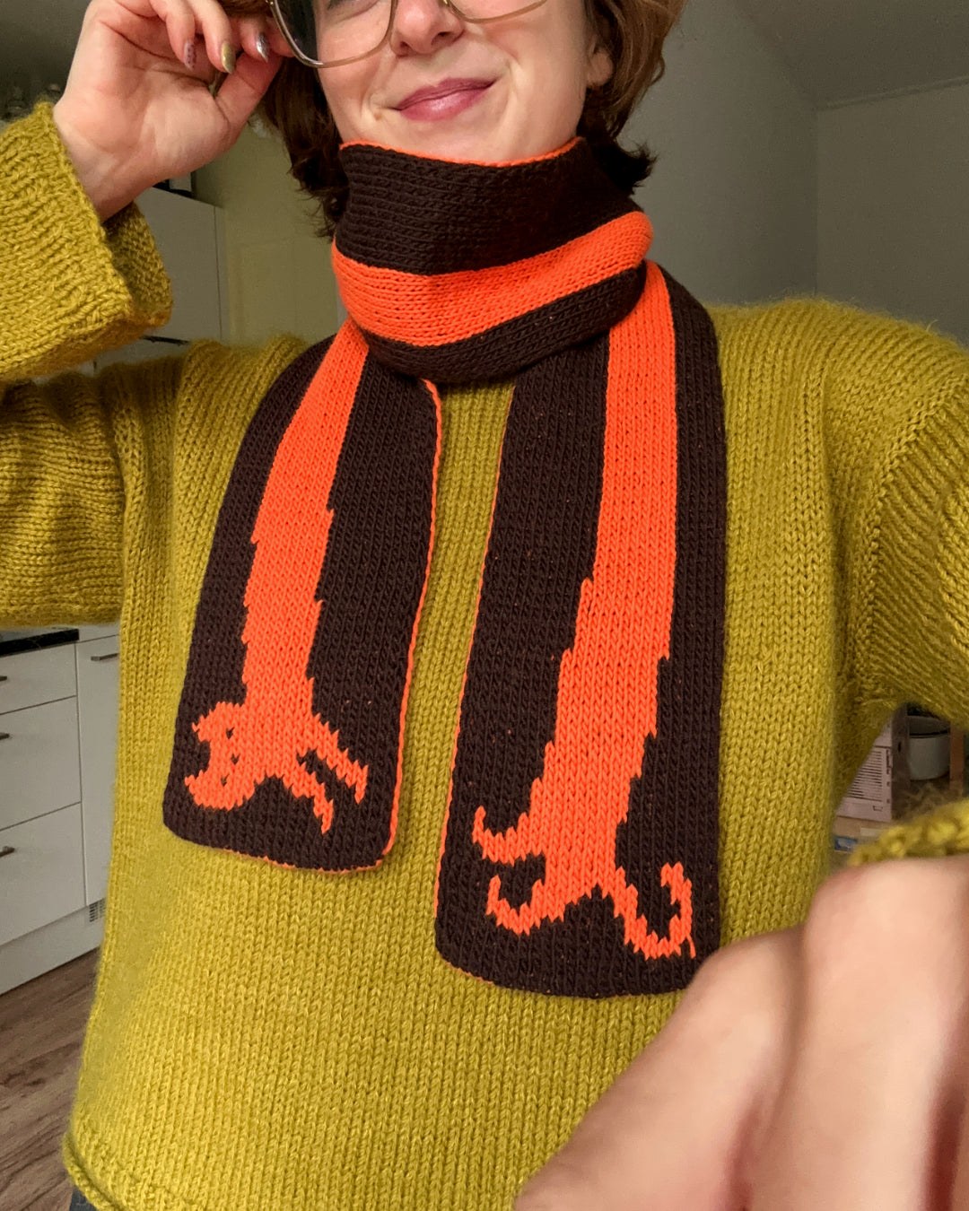Scarf knitting pattern ✧ Kitty Cat