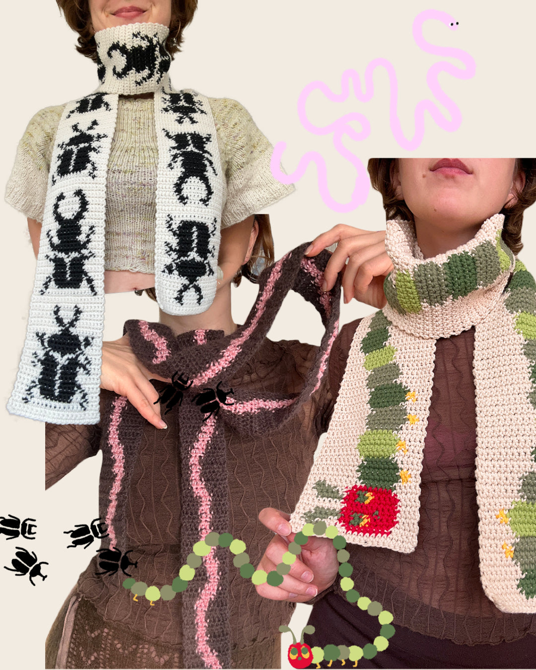 Haakpatroon combipakket ✧ Insectensjaals