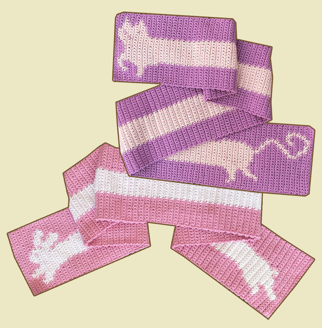 Crochet scarf pattern rabbit cat