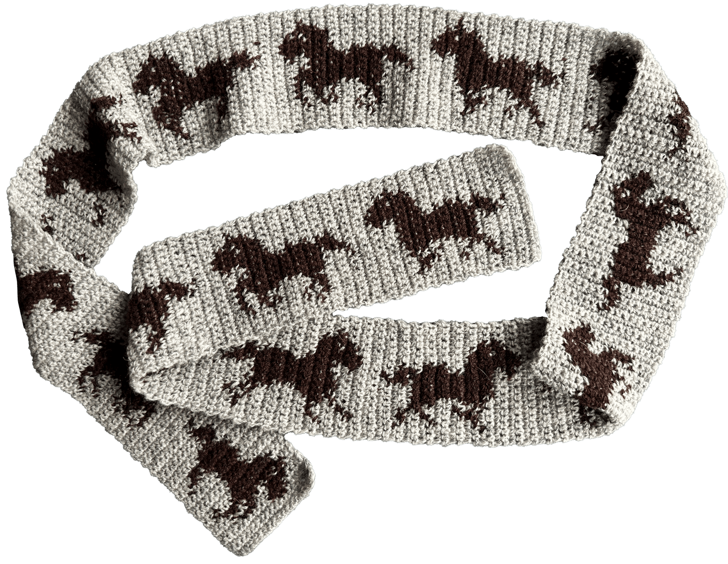 Crochet scarf pattern ✧ Horses - devout hand