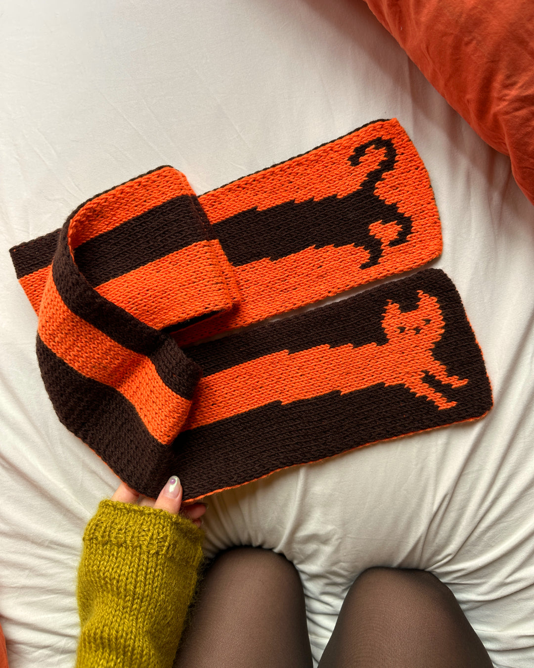 Scarf knitting pattern ✧ Kitty Cat