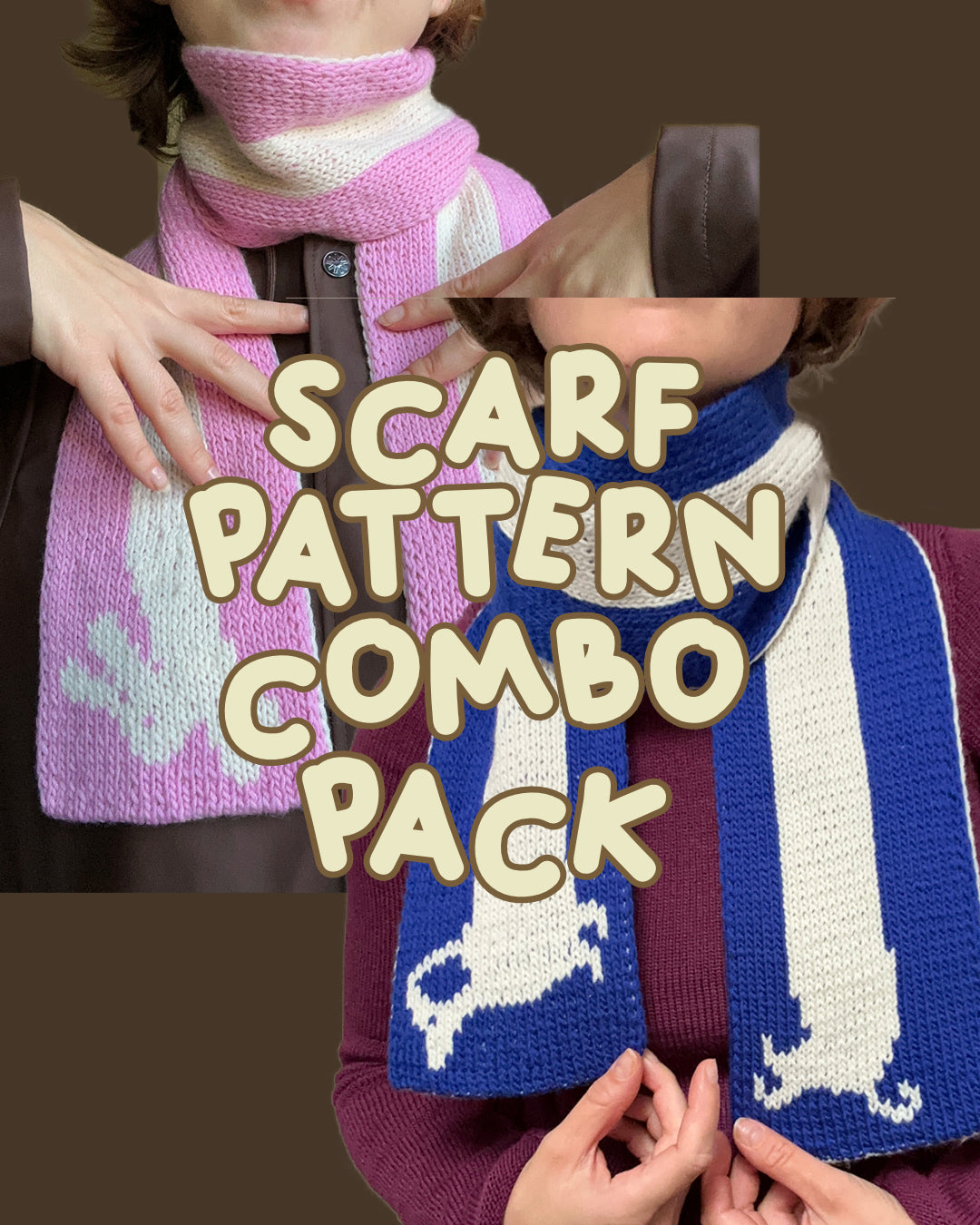 Knitting pattern combo pack ✧ Pet scarves