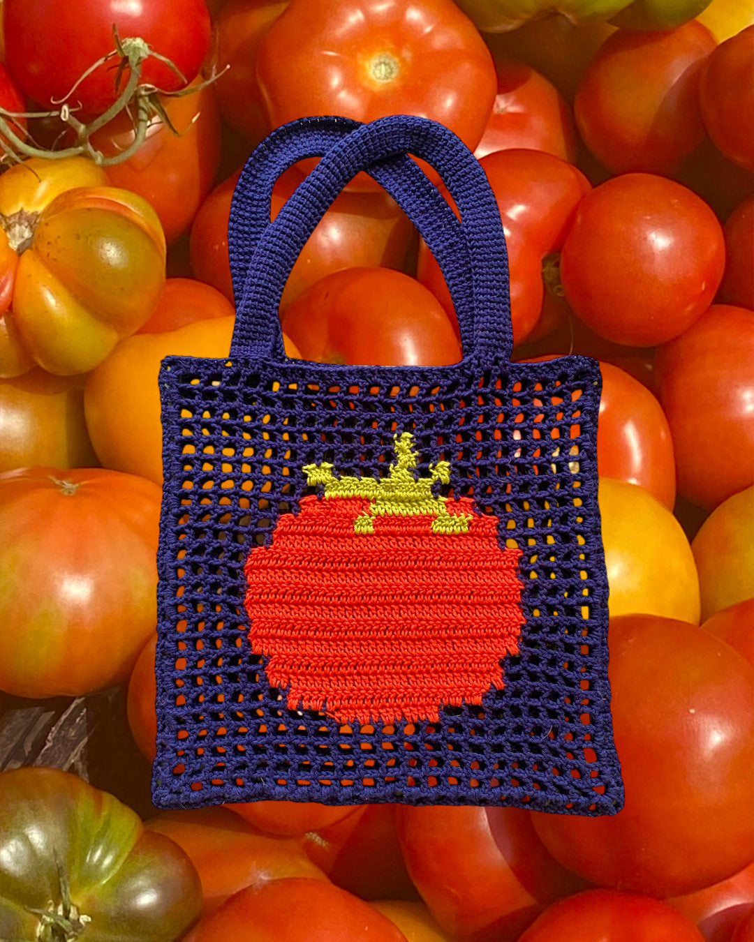 Crochet market bag pattern ✧ Tomato