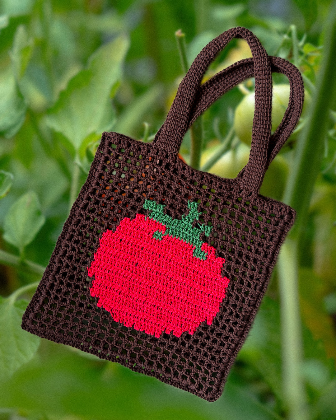 Crochet market bag pattern ✧ Tomato