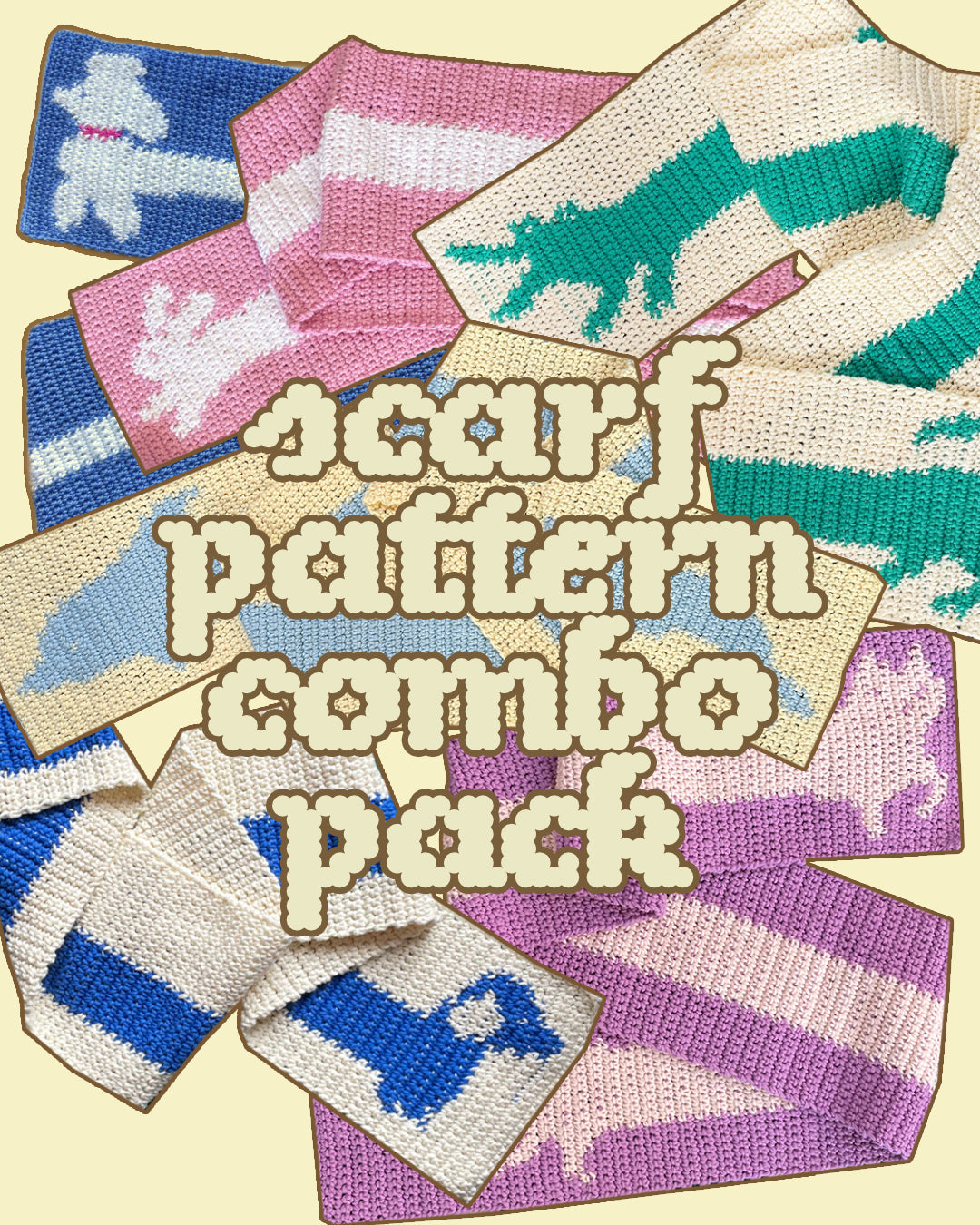 Crochet pattern combo pack ✧ Scarves
