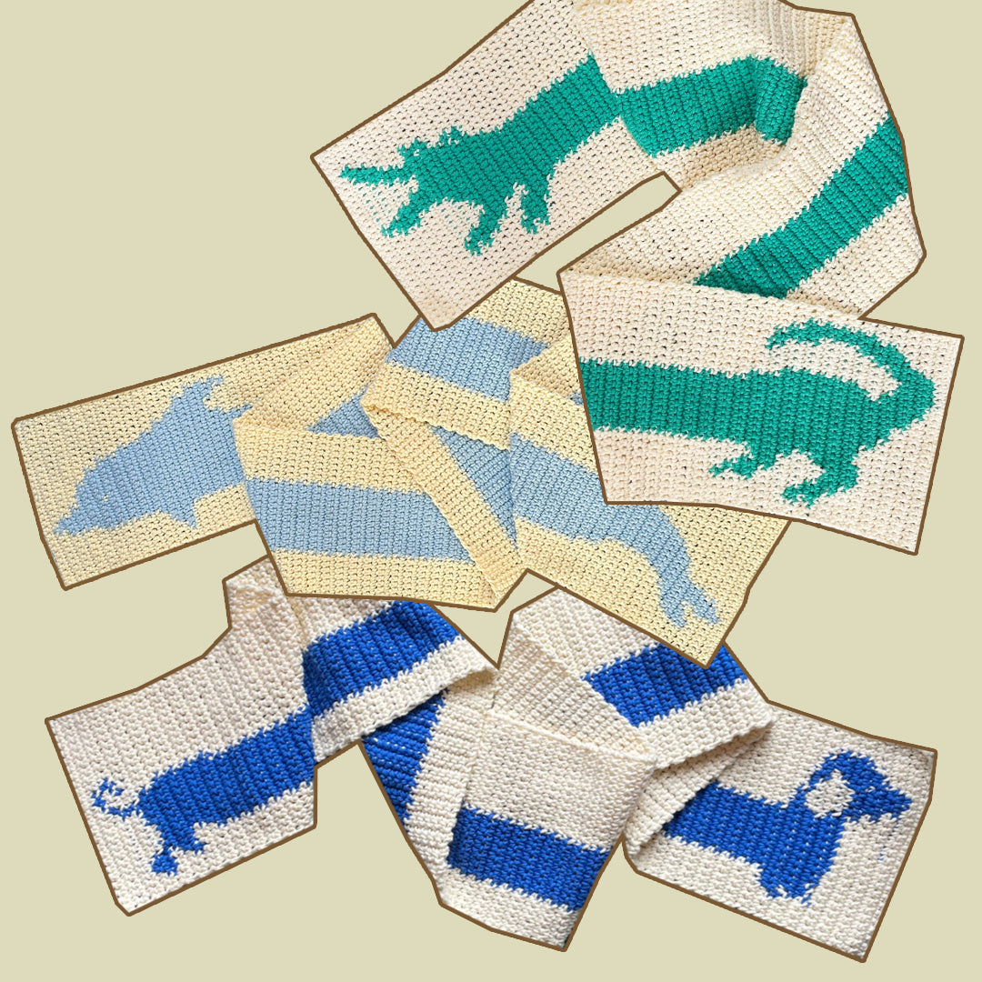 Crochet pattern combo pack ✧ Pet scarves