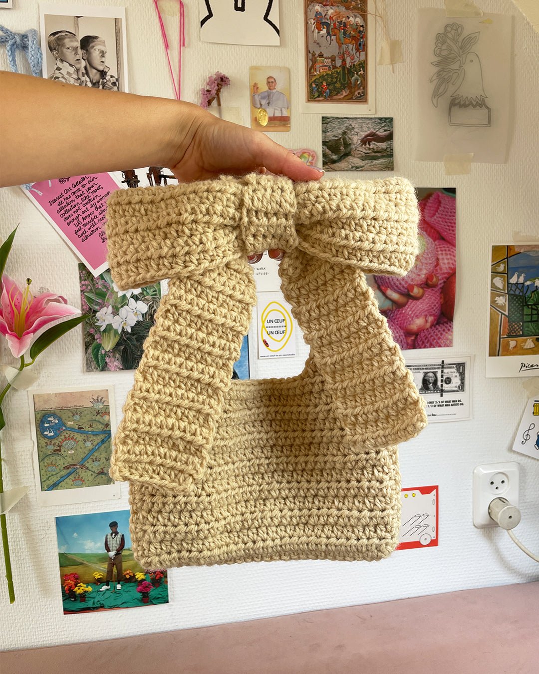 Bow bag ✧ Handmade handbag with bow design ✧ by devout hand