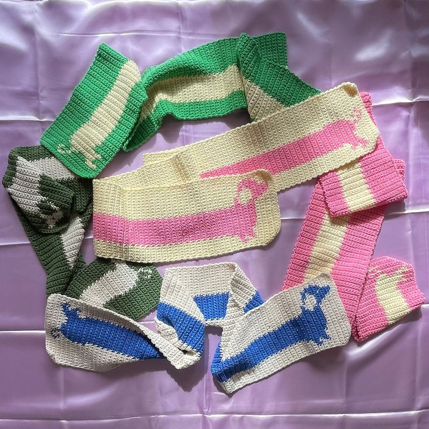 Custom Handmade Scarf ✧ Sausage Dog Design ✧ by devout hand