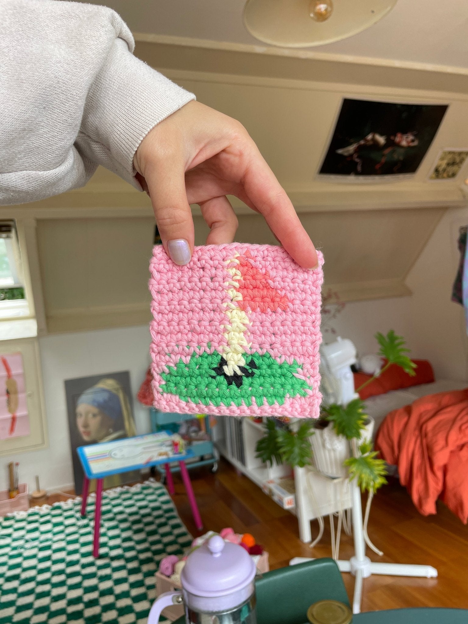 Crochet Pattern For Beginners ✧ Mini mesh bag ✧ by devout hand