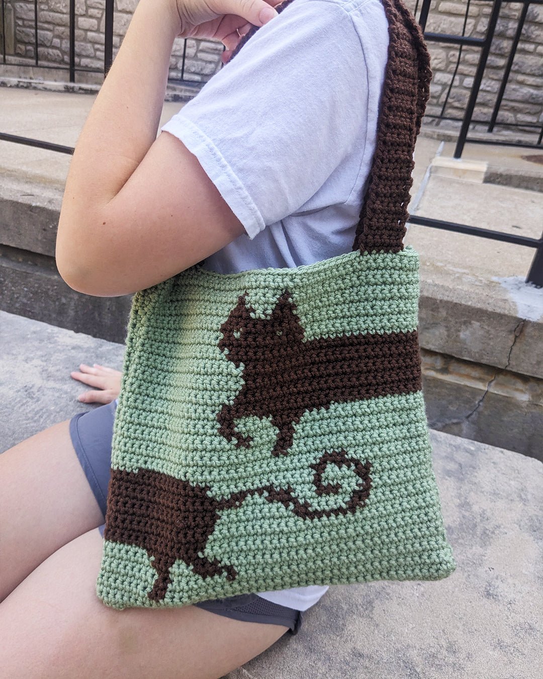 ✧ Pattern: Kitty Cat tote bag ✧ - devout hand