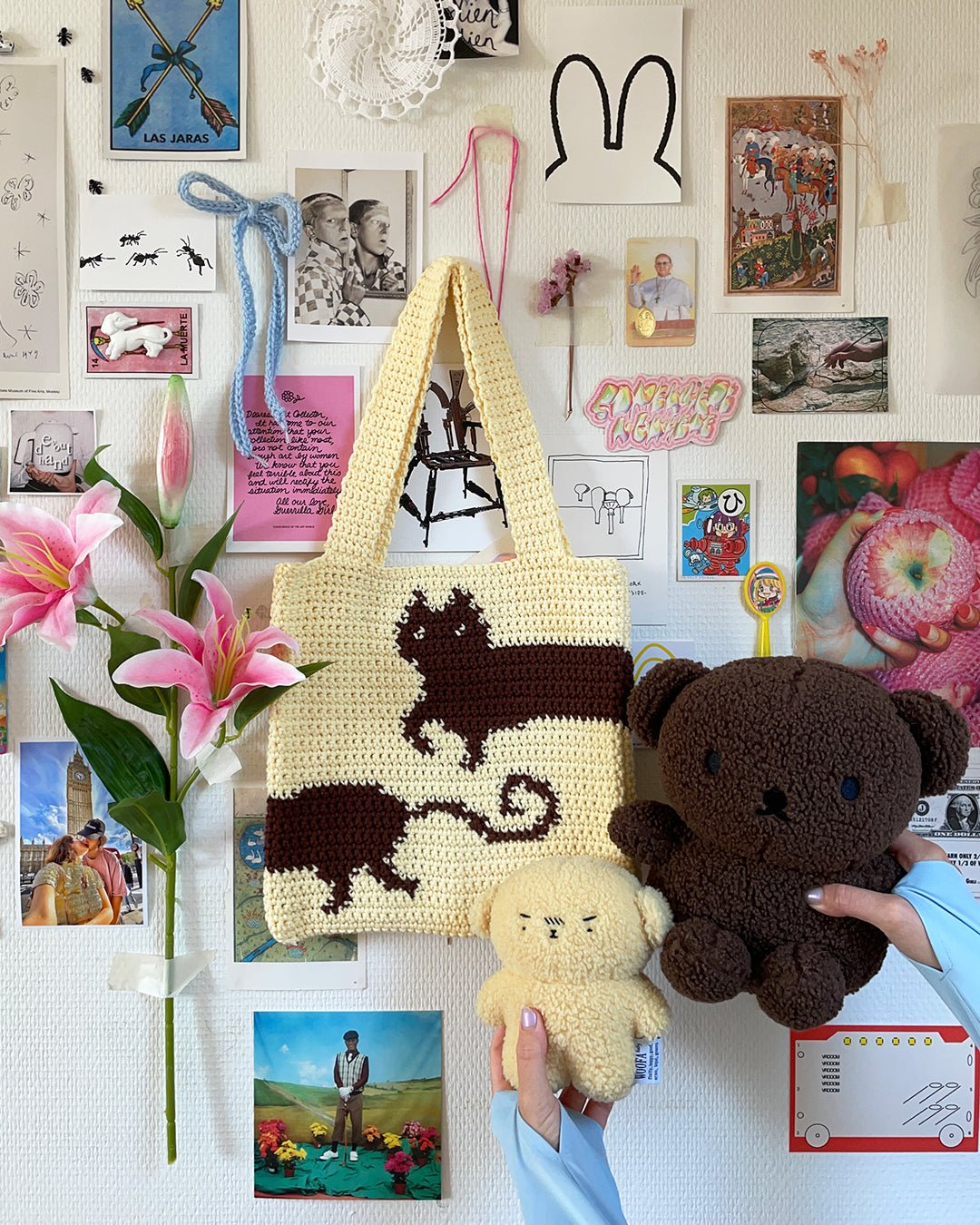 ✧ Pattern: Kitty Cat tote bag ✧ - devout hand