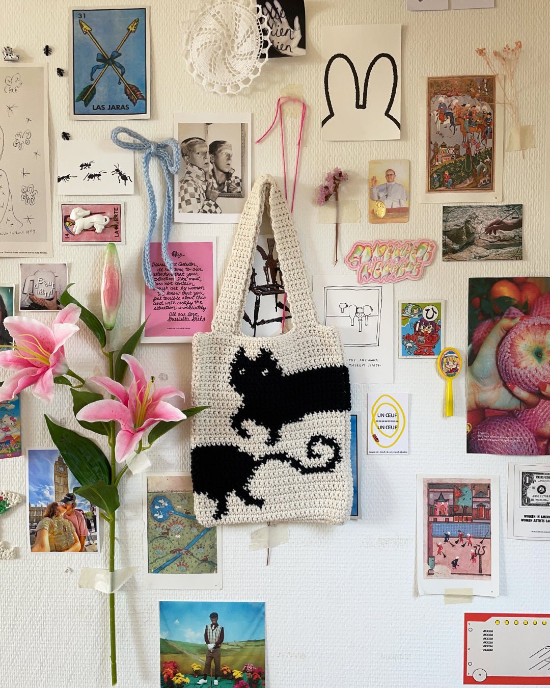✧ Pattern: Kitty Cat tote bag ✧ - devout hand
