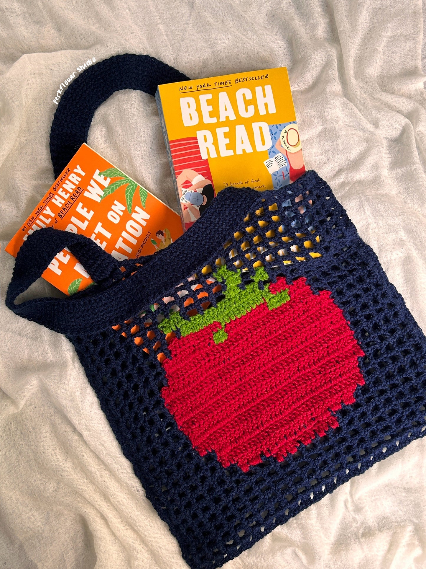 Crochet market bag pattern ✧ Tomato