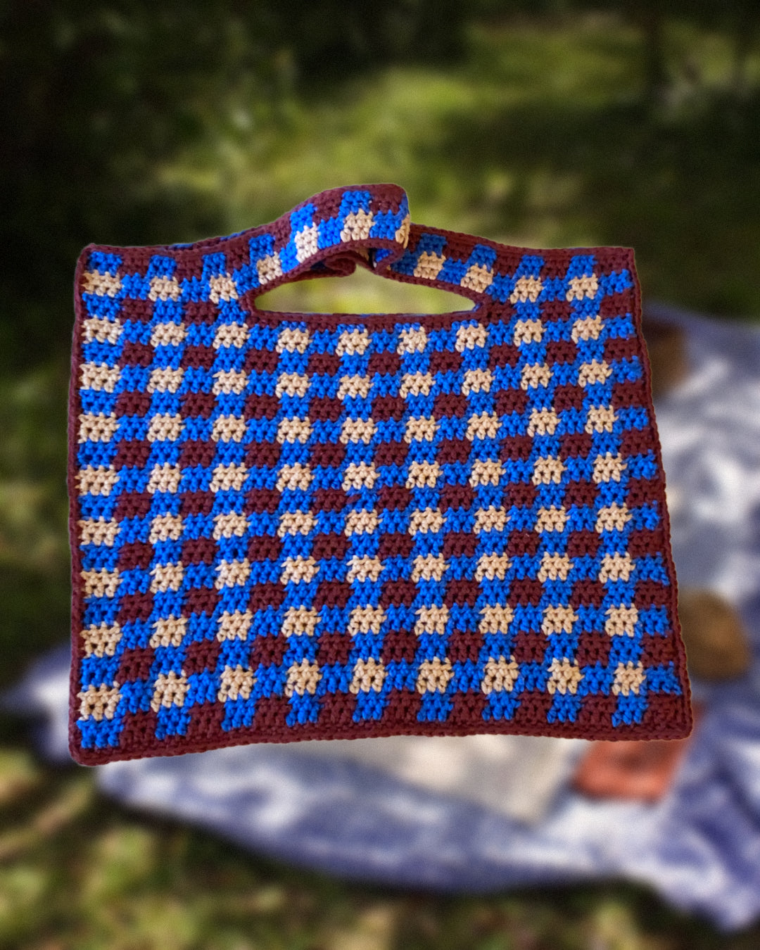 Crochet bag pattern ✧ Picnic bag