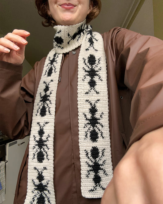 Crochet scarf pattern ✧ Ants