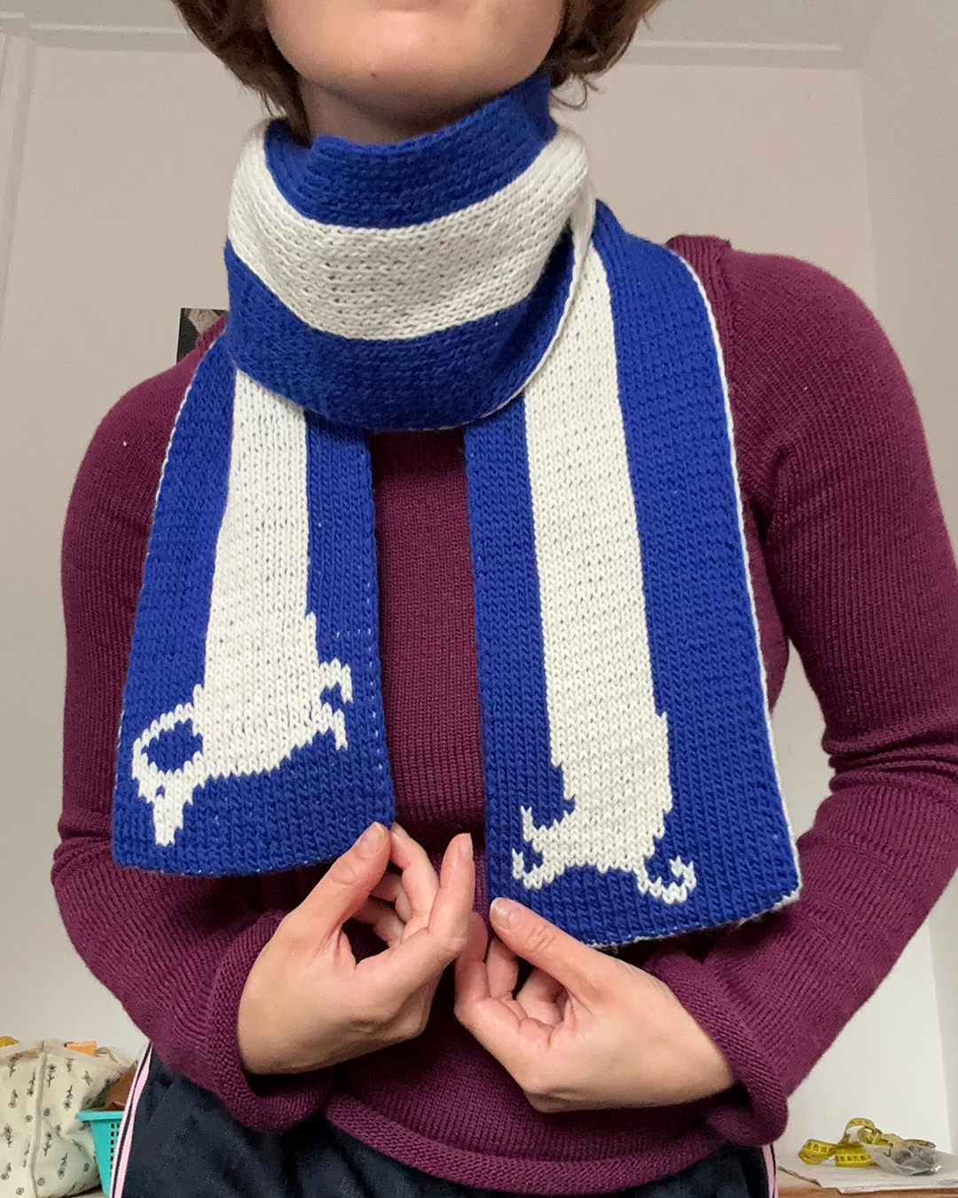 Ready-to-order ✧ Sausage Dog scarf (double-knit)