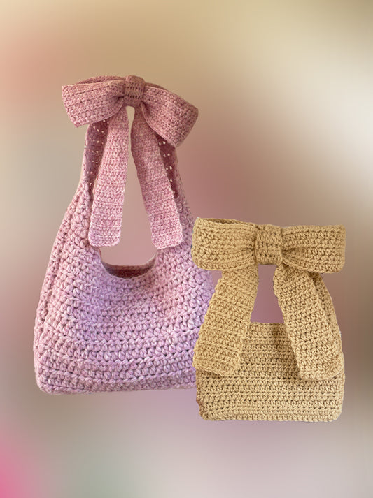 Crochet bag patterns ✧ Big bow & Mini bow