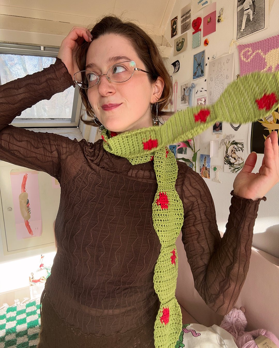 Crochet scarf patterns ✧ Olive & Dirty martini - devout hand