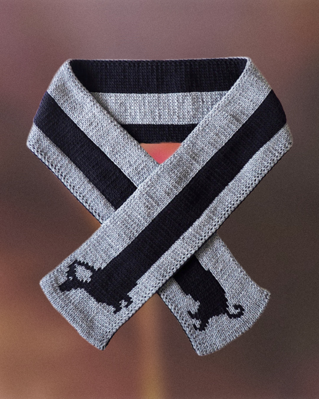Scarf knitting pattern ✧ Sausage Dog