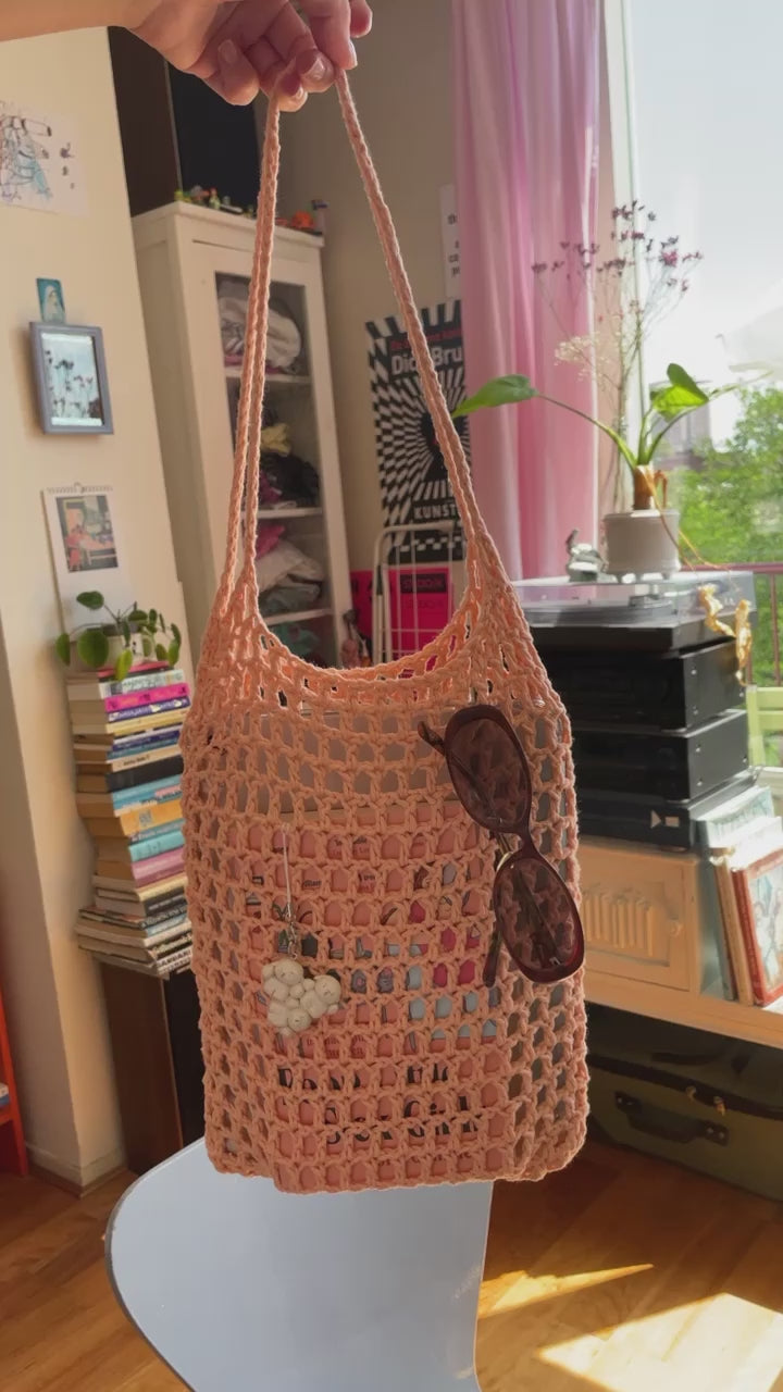 Mesh crochet bag hot sale