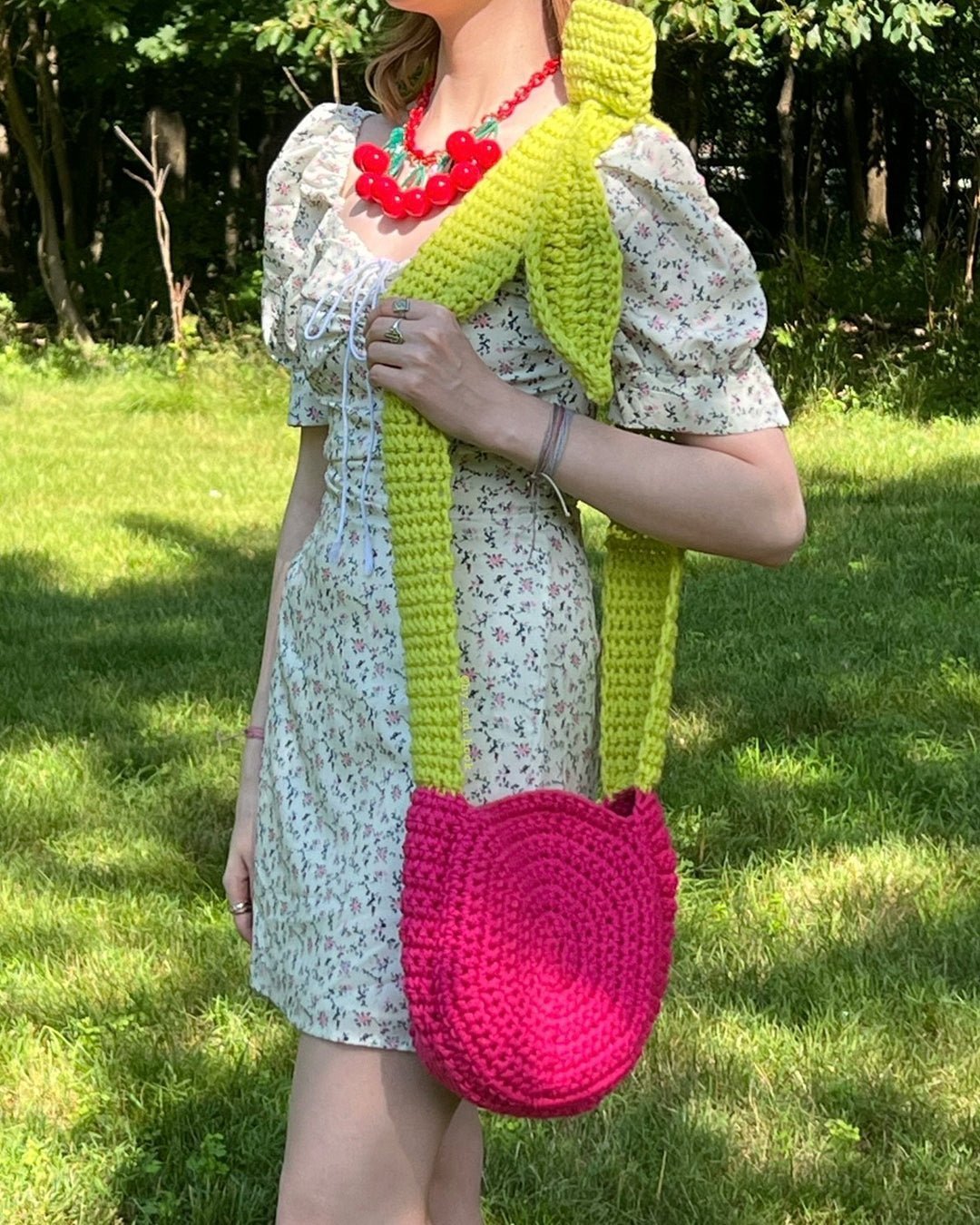 Crochet bag pattern ✧ Sweet Cherry bag - devout hand