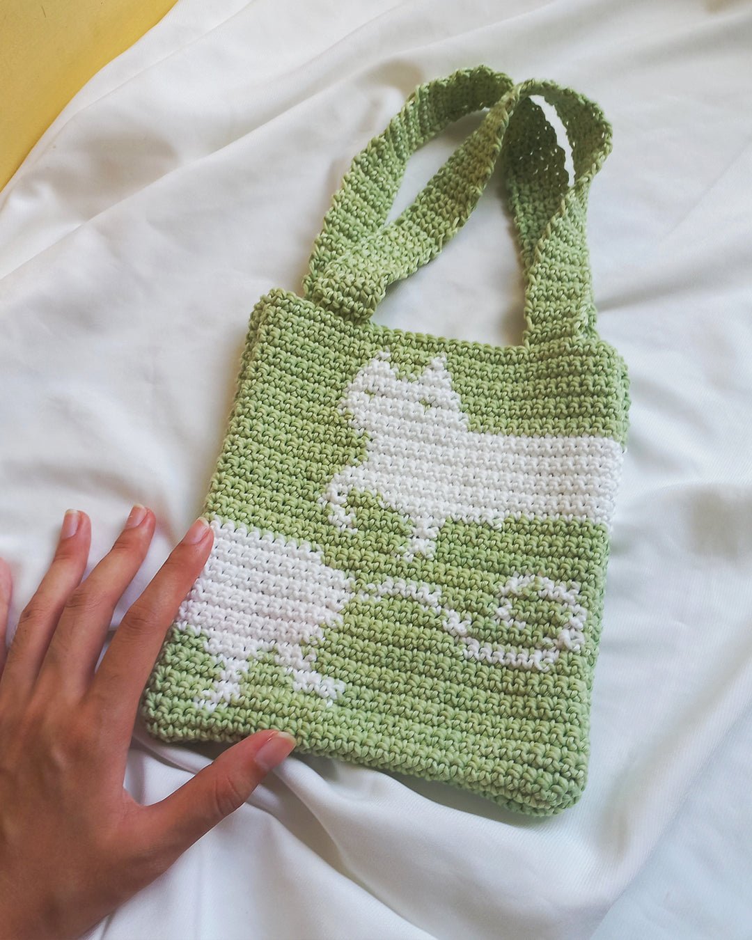 ✧ Pattern: Kitty Cat tote bag ✧ - devout hand