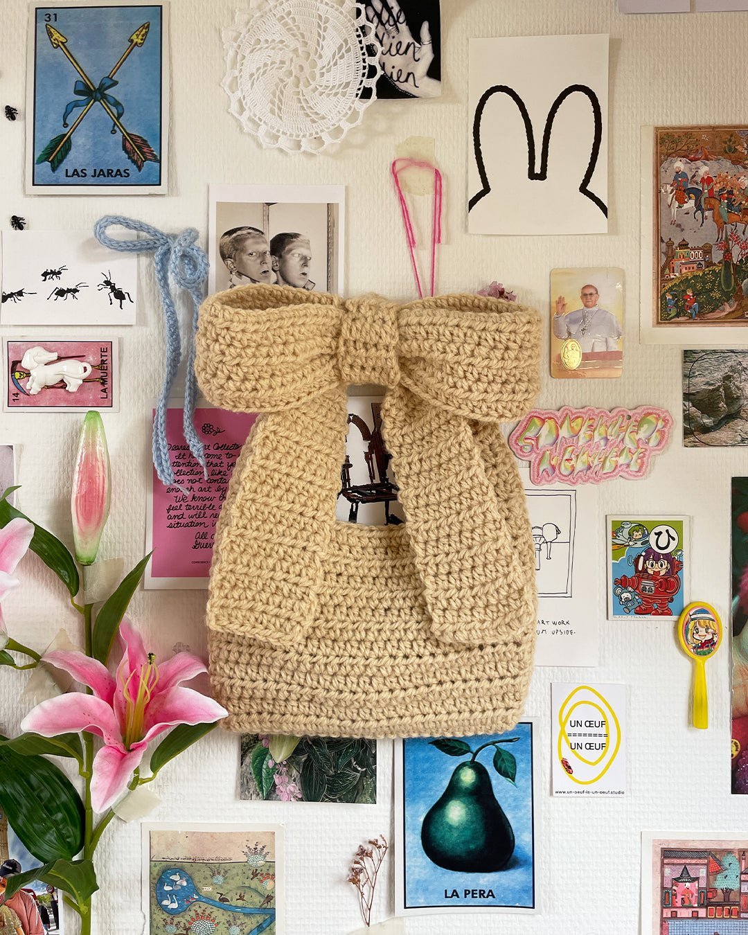 Crochet bag pattern - mini bow bag
